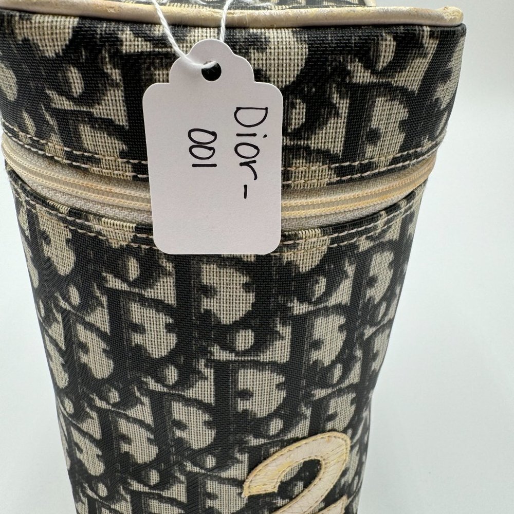 Christian Dior-Authentic- Vanity Trotter Canvas Cosmetic Pouch Black - Picture 4 of 13
